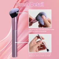 Nouvel ensemble de 15 pinceaux de maquillage haut de gamme à double tête, manche en bois violet, fibres artificielles, pour le visage, les yeux, les lèvres et le correcteur