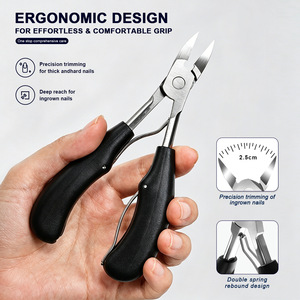 Kit de coupe-ongles anti-éclaboussures à mâchoires larges avec récupérateur d'ongles, coupe-ongles incarnés en acier inoxydable pour seniors - Product Image 2