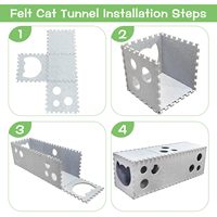 Tunnel et abri modulaires hexagonaux en feutre détachable, modernes et durables, pour chat, colorés, pour jeu interactif en intérieur, maisonnette et grotte pour animaux de compagnie