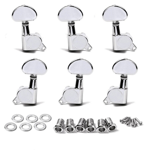 Bán Buôn Chất Lượng Tốt Kim Loại Chrome Hình Bán Nguyệt Lớn Kèm Theo Đầy Đủ 3R3L Acoustic Guitar Điều Chỉnh Pegs - Product Image 1