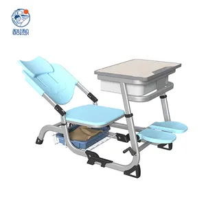 Foldable storage school Educational equipment classroom desk and chair set