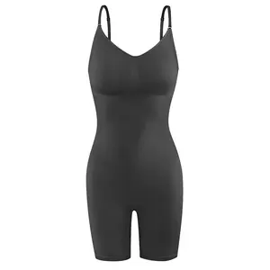 Yeni büyük boy kadın kuşak göbek pantolon yüksek bel Shapewear göbek pantolon jartiyer vücut dikişsiz tulum