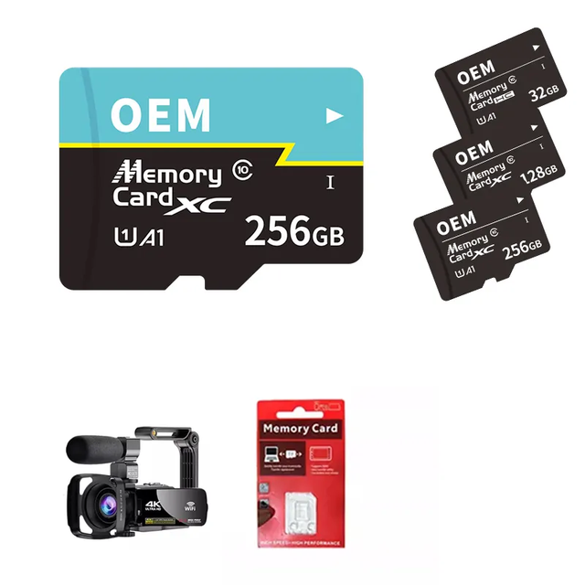 OEM ODM 256GB Industrial Grade Plastic SD Memory Card for Camera CLASS10 Speed 1 Year Warranty
