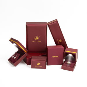 Caja de Joyería de Piel Sintética de Lujo Zebo con Luz LED, Juego de Cajas de Regalo para Anillos de Compromiso y Boda con Logotipo Personalizado - Product Image 5