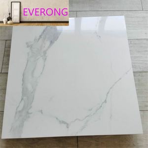 Carreaux de sol en grès céramique blanc Carrara 8 mm, 60x60 cm, design moderne, surface émaillée, haute qualité, pour supermarché - Product Image 3