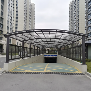 Abri <span class=keywords><strong>de</strong></span> voiture moderne et durable en alliage d'aluminium <span class=keywords><strong>de</strong></span> luxe <span class=keywords><strong>avec</strong></span> structure antirouille et toit pare-soleil pour le stationnement extérieur des véhicules et l'utilisation en entrepôt - Product Image 4