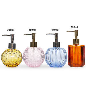 Bouteille de distributeur de savon en verre de citrouille avec couvercle de pompe 440ml - Product Image 5