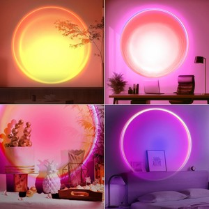 Luz Nocturna de Proyección Ambiental con Efecto Atardecer USB para Decoración del Hogar, Iluminación Relajante para Dormitorio y Sala de Estar - Product Image 4