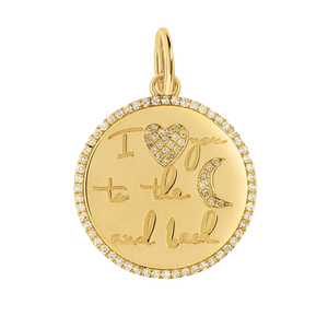 Gemnel 925 Plata a la Luna y espalda collar encanto blanco CZ Pave corazón colgante regalo romántico para ella - Product Image 1