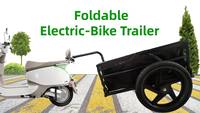 Nouveau chariot pliable en acier inoxydable robuste et durable, remorque pour vélo électrique, moto, roulement à billes, chariot de rangement pour bagages, 50 kg