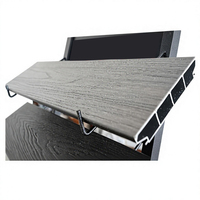 Plancher en aluminium WPC KSL Ipe, lisse, gaufré 3D, brossé, design traditionnel de luxe, imperméable, garantie de plus de 5 ans, utilisation en extérieur