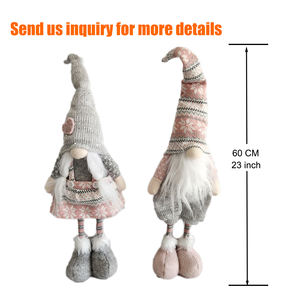 Weihnachten סנטה קלאוס סרוג בד חסר פנים gnome חג חווה תפאורה חג המולד עומד gnome קישוט - Product Image 2