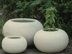 Planta verde de bambú de bola plana <span class=keywords><strong>redonda</strong></span> creativa con casa de té de estilo chino centro comercial tienda de ropa <span class=keywords><strong>maceta</strong></span> de arcilla de magnesio - Product Image 6