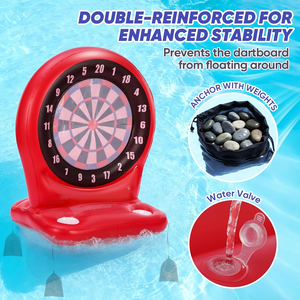 <b>Inflatable</b> Magnetic Dart Board Toss <b>Game</b> Set for Pool & Backyard Family Fun - Product Image 5