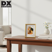 DX Designs Factory Wholesale 4x6 5x7 6x8 8x10 11x14 Inch Retro Gold Wooden Photo Frame Tabletop Wall Display Picture Frame