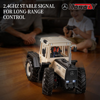 Tracteur RC Mercedes-Benz MB 1000 sous licence 1:24, 2.4G 10CH, véhicule agricole télécommandé avec carrosserie métallique, camion RC tout-terrain jouet