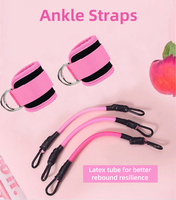Sangle de cheville personnalisée en fibre et néoprène pour la gym, accessoires de fitness en cuir de vachette pour la protection des machines à câbles