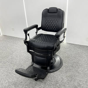 Fauteuil de Barbier Vintage Inclinable avec Repose-Pieds en PVC pour Hommes – Idéal pour Coiffure, Permanente, Teinture, Rasage et Soins du <span class=keywords><strong>Visage</strong></span> - Product Image 4