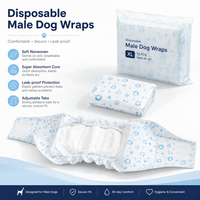 Bandes abdominales imprimées sur mesure pour chiens mâles, couches absorbantes jetables pour animaux de compagnie, protection contre les fuites, vente en gros, directement de l'usine