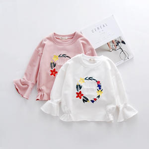 Nuevas Camisetas de Manga Larga de Algodón Orgánico para Niñas, Ropa Infantil Premium de Fábrica China - Product Image 1