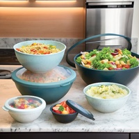 Bol à salade en plastique sans BPA, certifié qualité alimentaire, durable, incassable, grand format, personnalisable, couleur plastique écologique