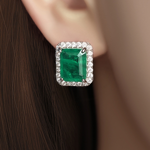 Foxi ต่างหู5A เพทาย925สำหรับสุภาพสตรีมีสไตล์ E2977S - Product Image 1