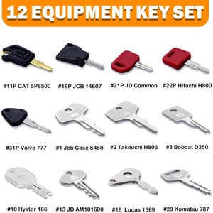 Set di 12 Chiavi Universali per Macchine da Costruzione Compatibili con CAT JD JCB KOMATSU LUCAS BOBCAT HITACHI - Product Image 2