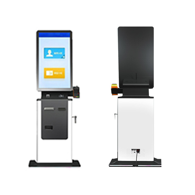 Crtly 32' Inch Self Service Touch Screen Hotel Check in Ticket Printer Kiosk Machine Android Cash Deposit Recevie Payment Kiosks