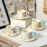 Mug en porcelaine avec motif de fille mignonne et logo personnalisé, tasse à café en céramique OEM/ODM avec poignée, compatible lave-vaisselle et micro-ondes, vente en gros