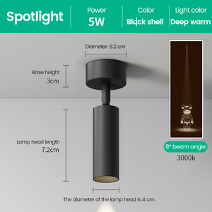 Focos <span class=keywords><strong>de</strong></span> pista Led <span class=keywords><strong>de</strong></span> buen <span class=keywords><strong>precio</strong></span>, centro comercial, mazorca <span class=keywords><strong>de</strong></span> aluminio blanco y negro, foco montado en superficie comercial - Product Image 6