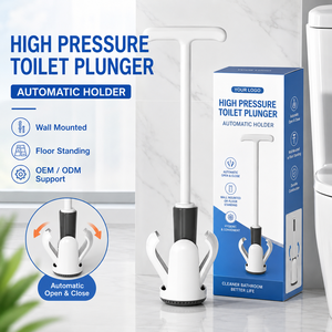 Déboucheur de drain haute pression robuste avec poignée en T, déboucheur manuel pour toilettes et salle de bain - Product Image 1