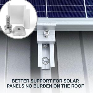 Abrazadera de <span class=keywords><strong>perfil</strong></span> de rieles solares de aluminio Abrazadera de <span class=keywords><strong>panel</strong></span> <span class=keywords><strong>solar</strong></span> Montaje en techo Estructura PV Sistema de soportes de montaje de <span class=keywords><strong>panel</strong></span> <span class=keywords><strong>solar</strong></span> - Product Image 4