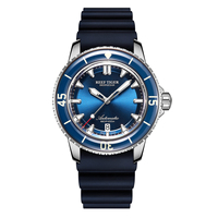 Montre Reef Tiger/RT de marque supérieure pour homme, montre mécanique en acier pour la plongée, bracelet en caoutchouc, montre lumineuse étanche RGA3035