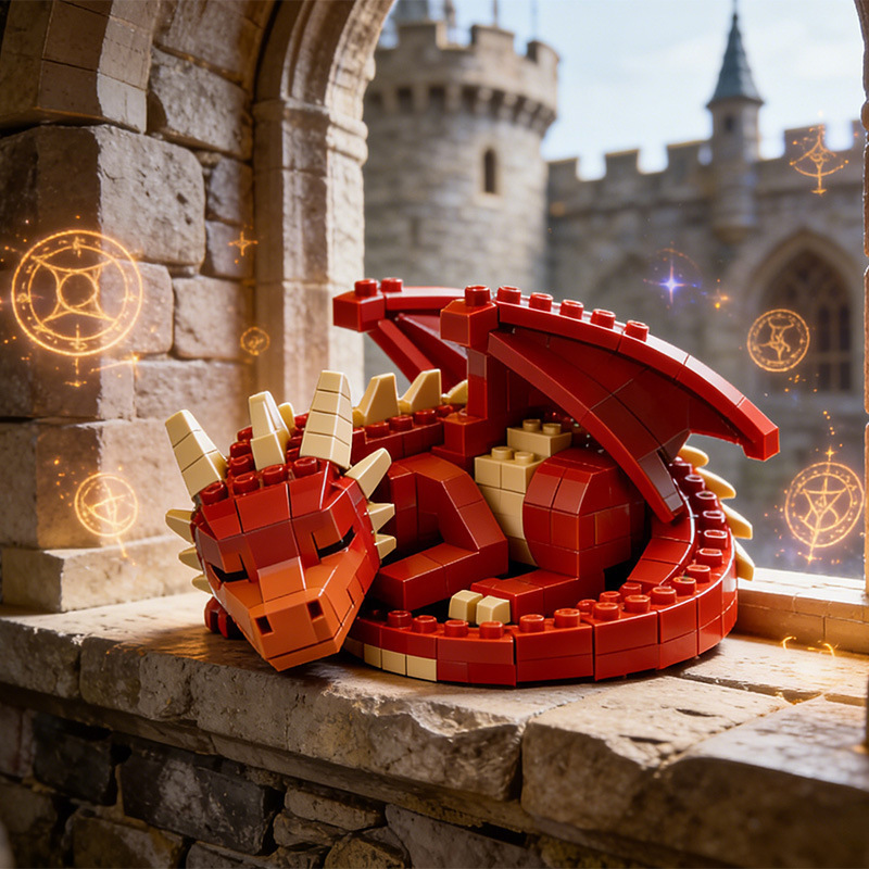 Red little dragon-white box packaging