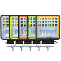 Barre de phares LED carrée 126W 12V 24V pour voiture, feux de travail DRL, faisceaux combinés, projecteurs de conduite pour camion tout-terrain