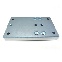 Plaque de montage en aluminium usinée sur mesure par CNC, plaque de fixation en aluminium anodisé, service de perçage et de fraisage CNC, support métallique sur mesure