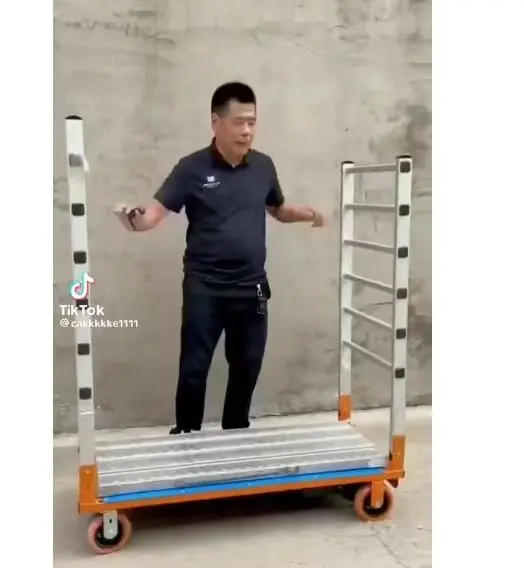 200kg 1.5m mini alüminyum elektrik kendinden yürüyüş iskele katlanır elektrikli kaldırma iskele merdiven pil ile