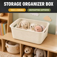 Boîte de rangement épaisse en non-tissé, boîte organisatrice en feutre pour les étagères du placard, pliable et résistante