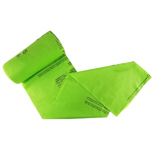 Bolsa plana compostable ecológica, bolsa de basura de plástico biodegradable con sellado térmico para basura, material PBAT y PLA - Product Image 2