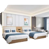 Nouvelle conception de mobilier d'hôtel, ensemble complet pour chambre d'hôtel, minimalisme moderne, mobilier commercial pour appartement-hôtel