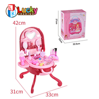 Valise de jeu Lucky Toy pour filles, ensemble de maquillage pour enfants, trousse de beauté Princesse