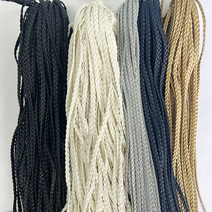 Farbig Geflochtener Gürtel, Gedrehte Seilform, PU-Lederstreifen, Dreifach Geflochtenes Handseil, Gürtelzubehör, Lederseil - Product Image 3