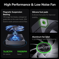 Refroidisseur de processeur AIO SNOWMAN AX660Pro sans LED, dissipateur thermique en cuivre et aluminium, roulement à fluide, double ventilateurs tour, logo personnalisable, affichage de la température