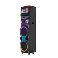 Système de sonorisation de scène active professionnelle de 100 W, haut-parleur de fête en plein air avec lumière disco RGB