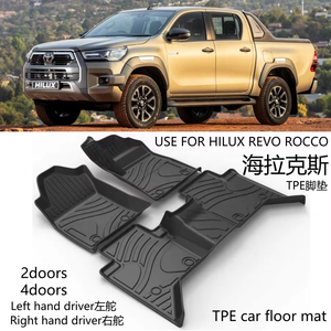 Alfombrillas de coche al por mayor TPE popular <span class=keywords><strong>4x4</strong></span> auto 3D 5D alfombrilla de suelo para <span class=keywords><strong>TOYOTA</strong></span> UNIVERSAL hilux Revo Rocco Vigo 2005 -2024 - Product Image 1