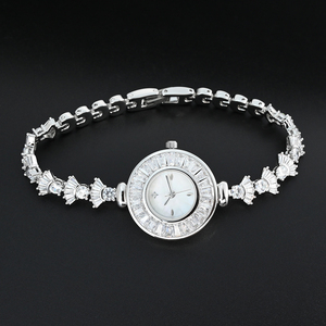 Elegant Women's Dress <b>Watch</b> Shiny Diamond-Encrusted Alloy <b>Case</b> MOP Dial Waterproof Fashion Ladies Quartz <b>Watch</b> - Product Image 3