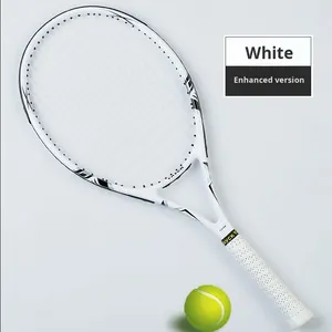Raqueta de tenis de aluminio de fibra de carbono 5600 ligera, juego de una pieza para hombres, mujeres, estudiantes principiantes con red de nailon duradera - Product Image 4