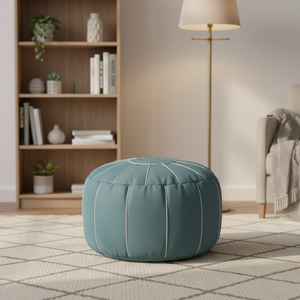 Louisdonne Fas Yuvarlak Tatami Puf Ayak Dayama Modern Cumbalı Pencere Ayakkabı Değiştirme Taburesi Saklama Çantası Katlanabilir Oturma Odası Spor Salonu için - Product Image 1
