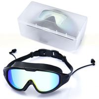Lunettes de natation Roterdon avec protection UV, miroir, étanches, durables, anti-buée, couleur personnalisée, logo personnalisé, ajustement universel