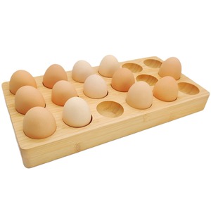 In stock: wooden rubberwood egg <b>trays</b>, wooden and bamboo <b>storage</b> boxes for displaying and protecting eggs from breakage; - Product Image 5